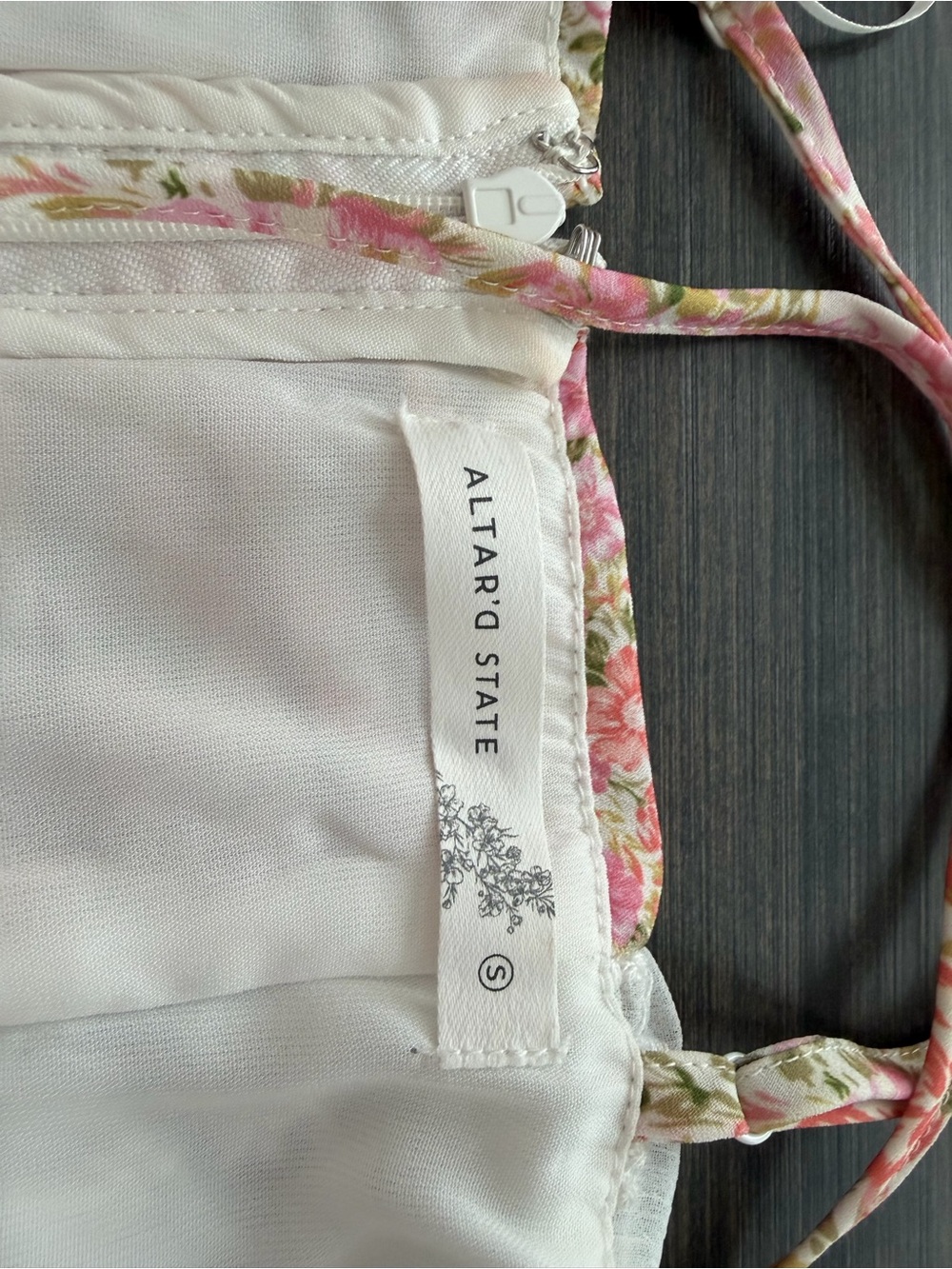 Altar'd State Pink Floral Tiered Maxi Dress with Spaghetti Straps - Picture 4 of 4